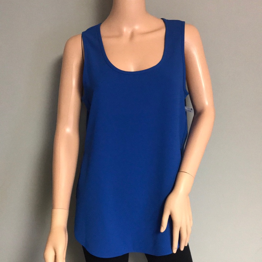 Karen Kane sleeveless blue top, shell. Size S New